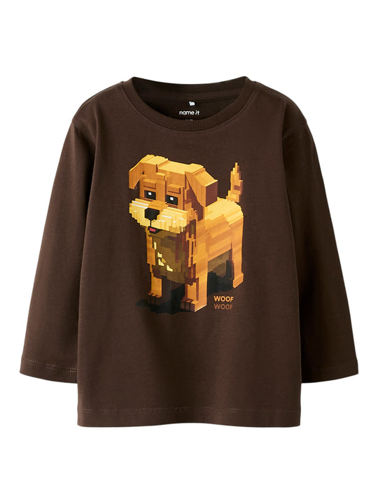 Name It Salan LS Top - Seal Brown