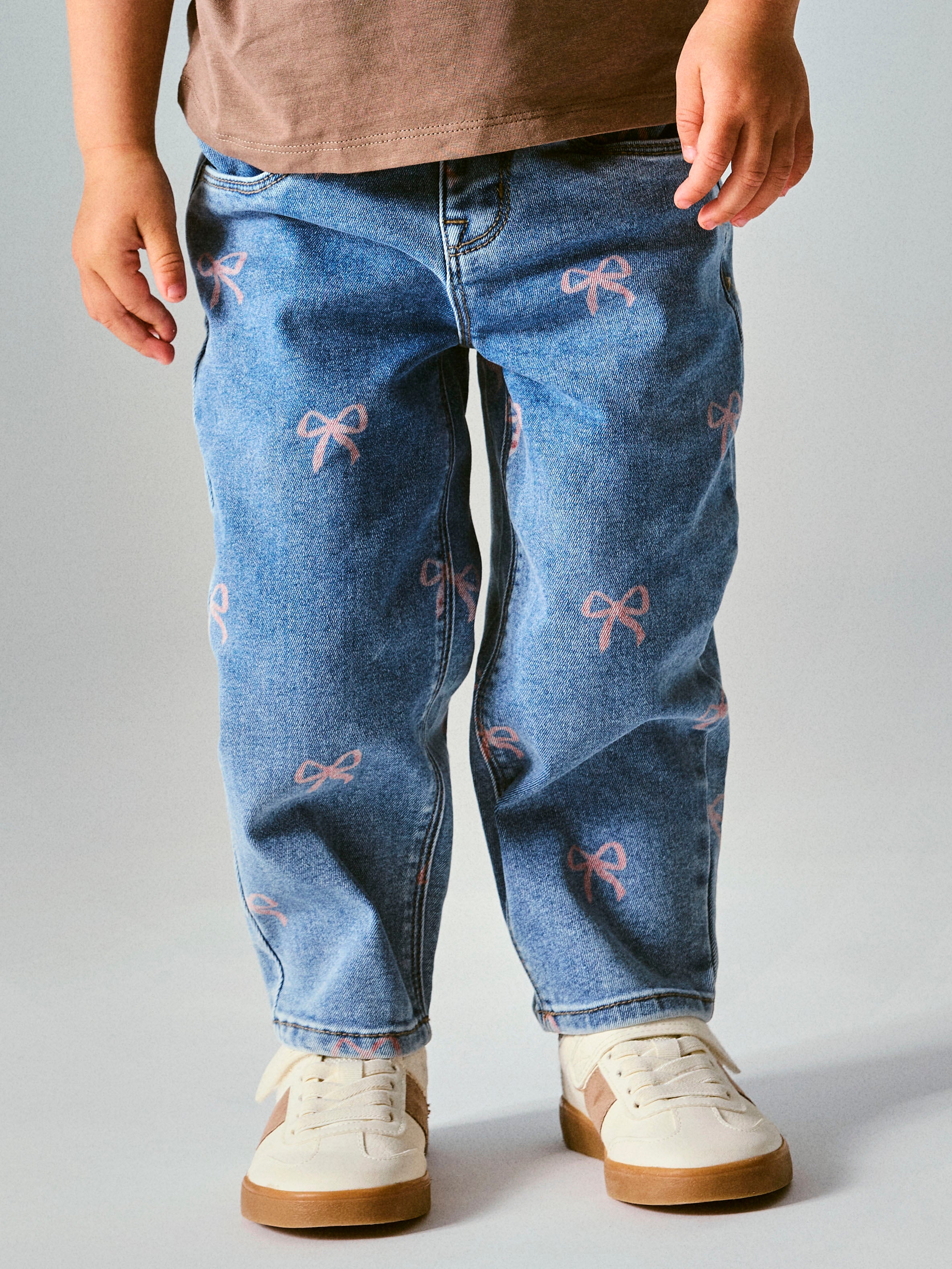 Name It Bella - Mom Shaped Jeans NOOS - Medium Blue Denim/Bow