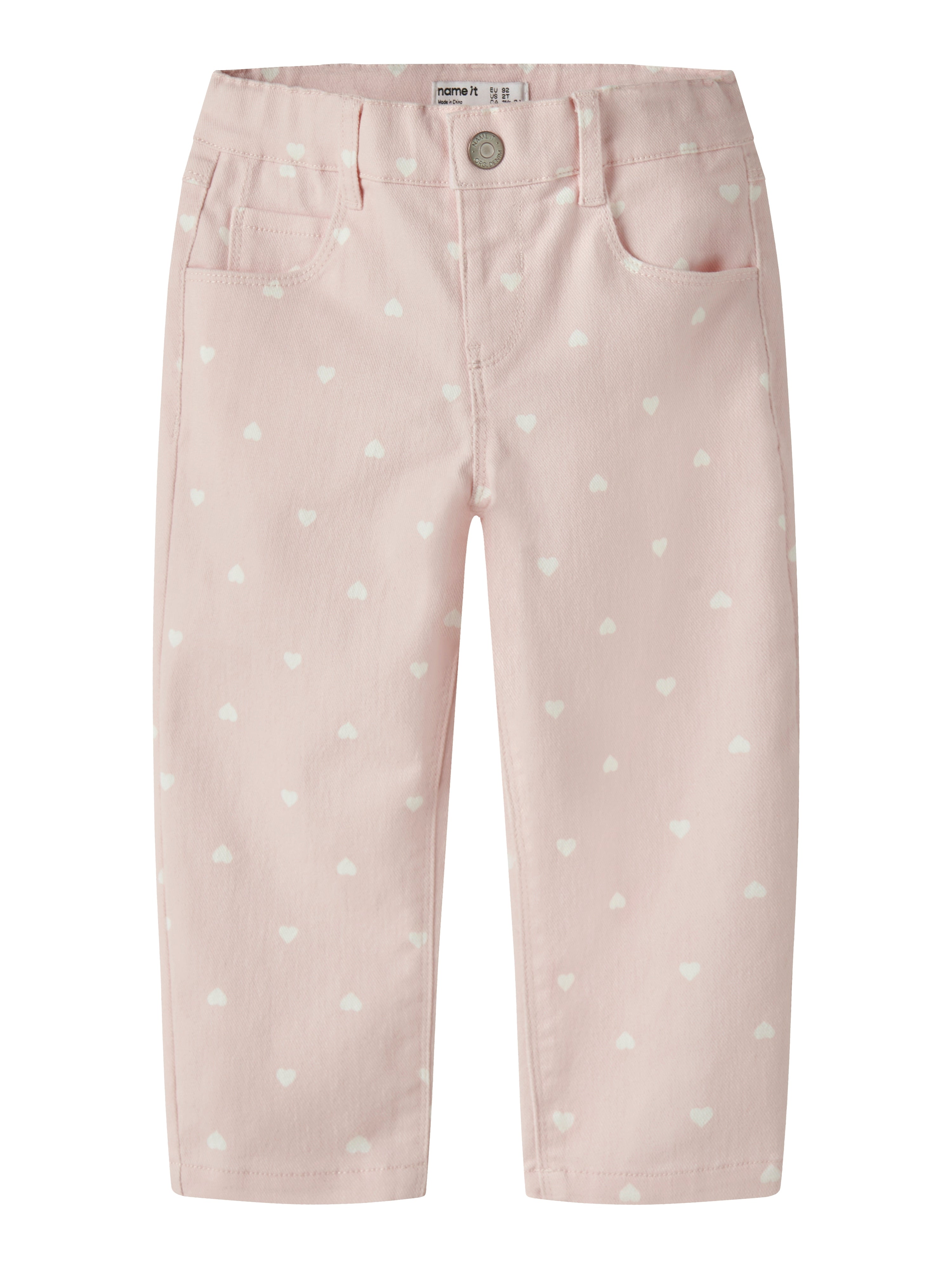 Name It Bella - Mom Twill Pants - Lotus/Hearts