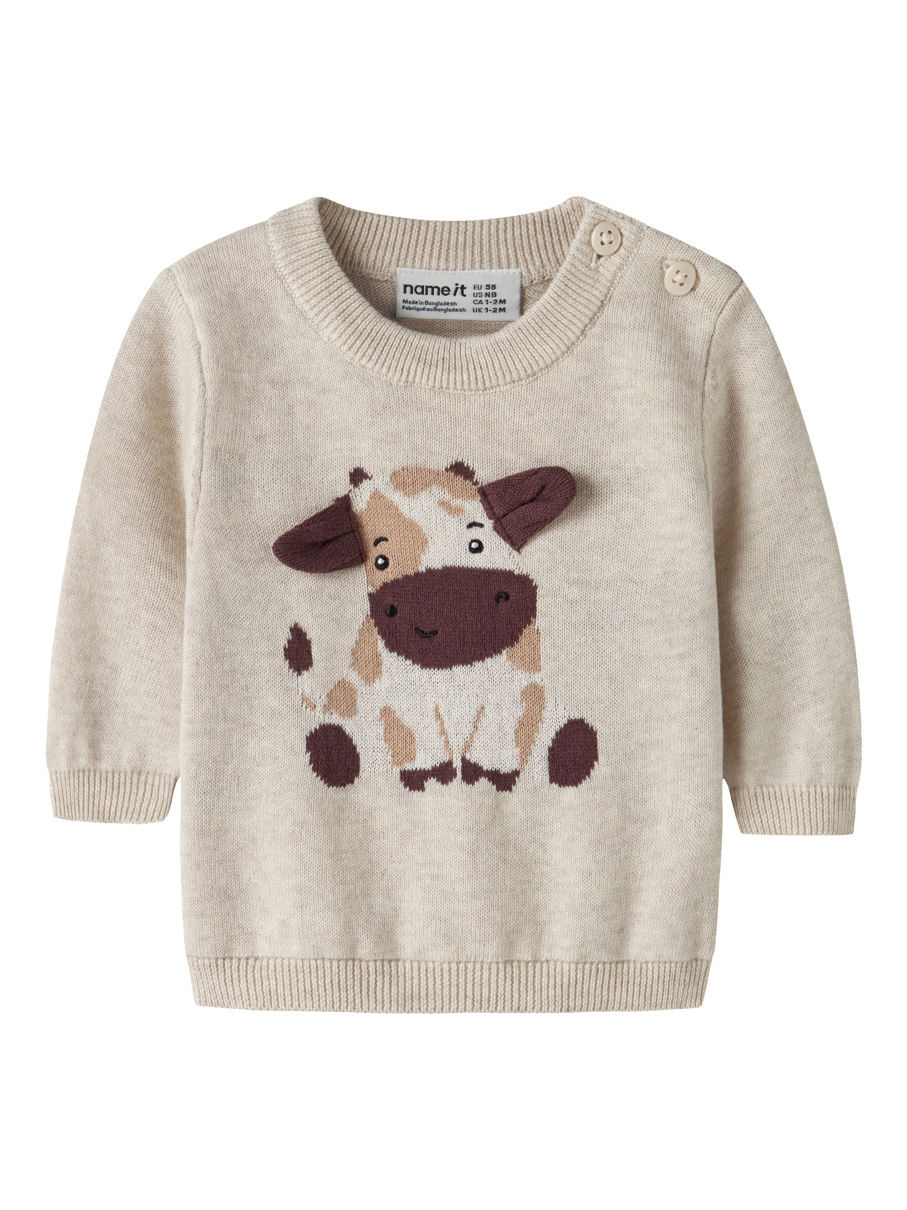 Name It Ligan - LS Knit - Peyote Melange