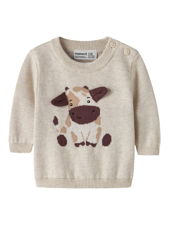Name It Ligan - LS Knit - Peyote Melange