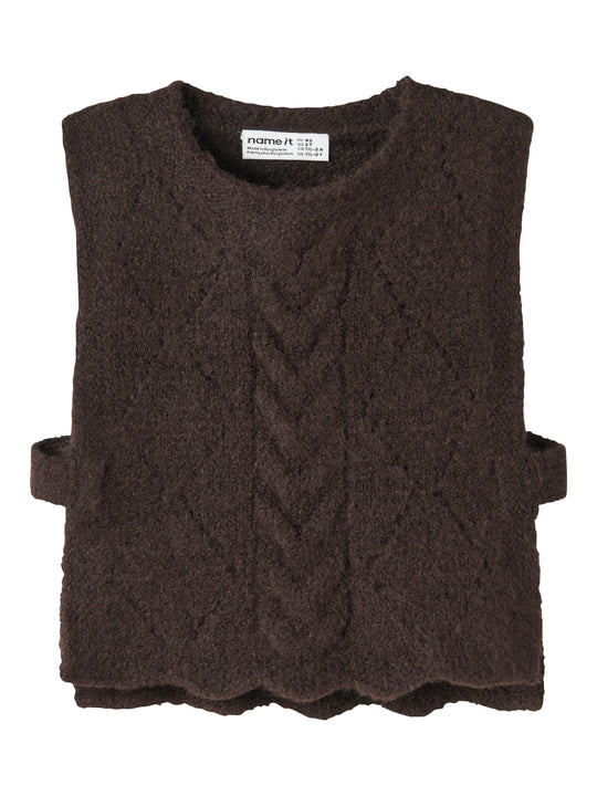 Name It - Lea Knit Vest - Chocolate Plum