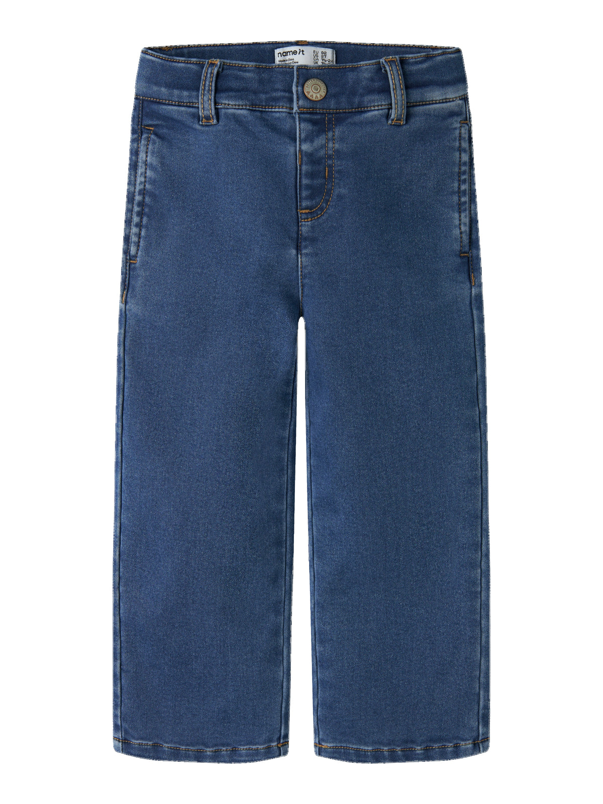 Name It Rose - Wide Fleece Jeans 6009 - Medium Blue Denim