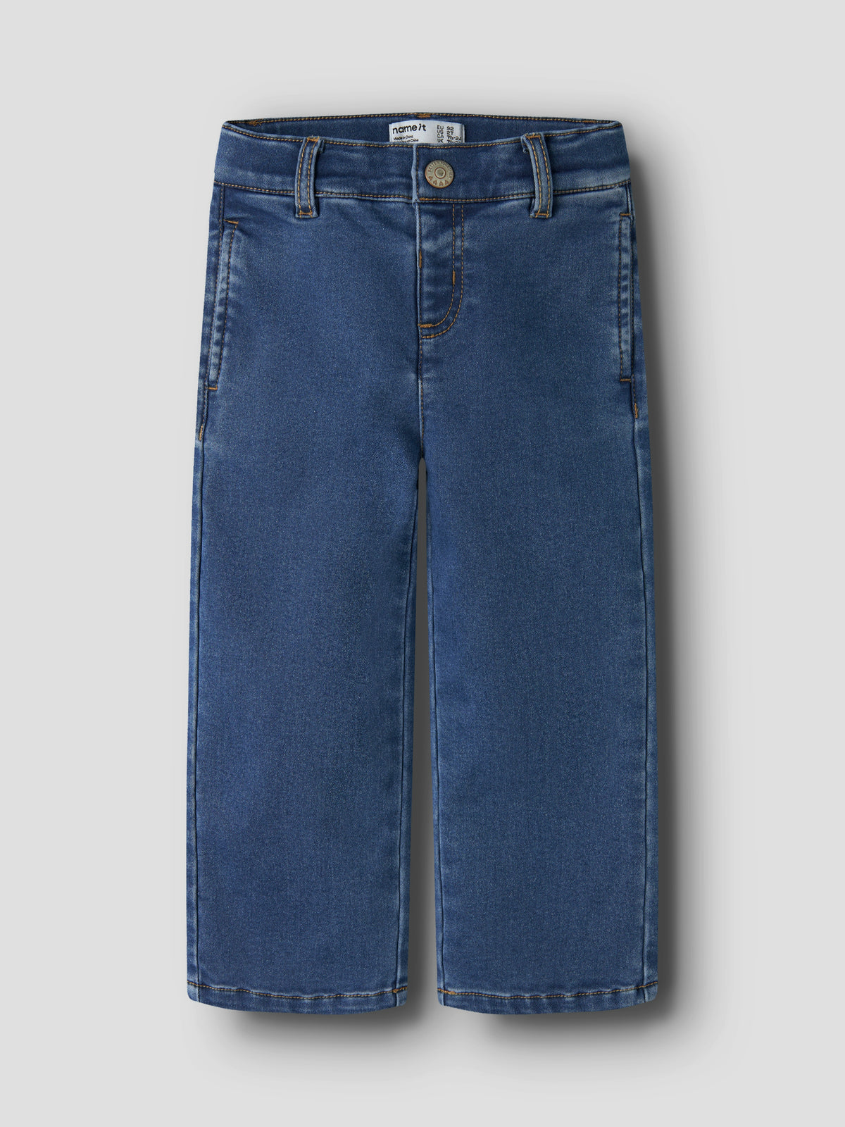 Name It Rose - Wide Fleece Jeans 6009 - Medium Blue Denim