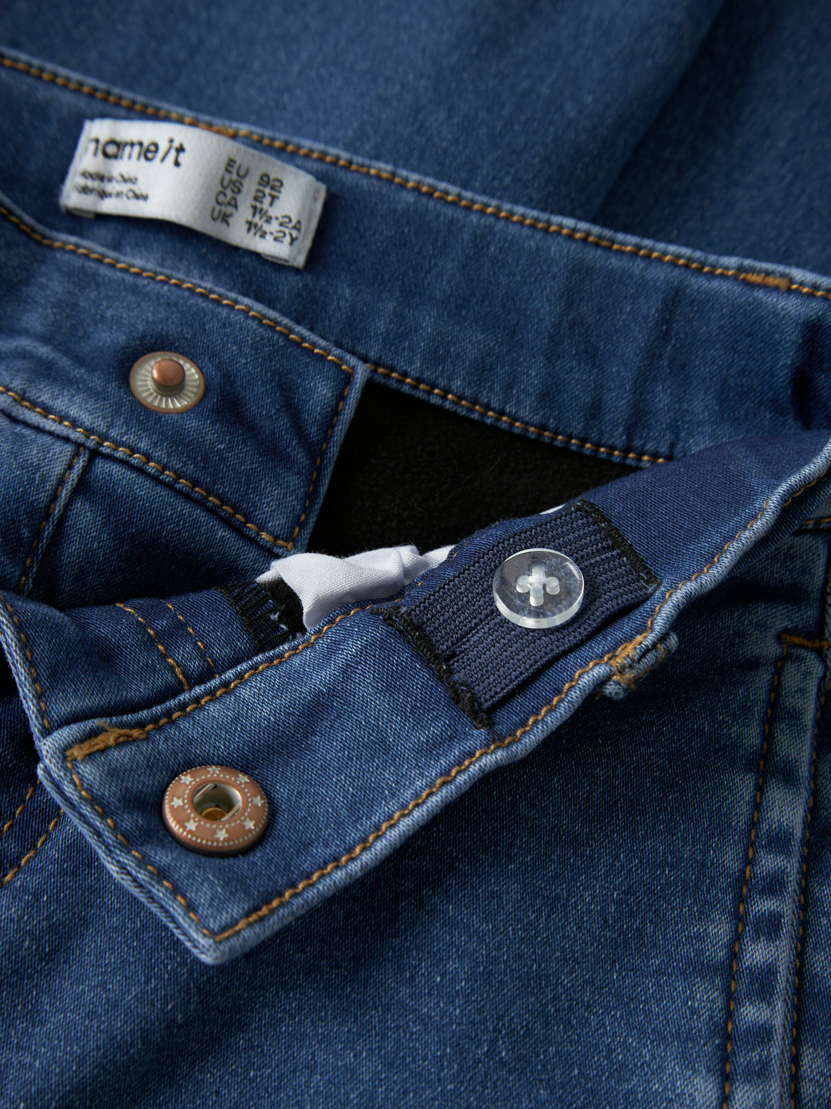 Name It Rose - Wide Fleece Jeans 6009 - Medium Blue Denim