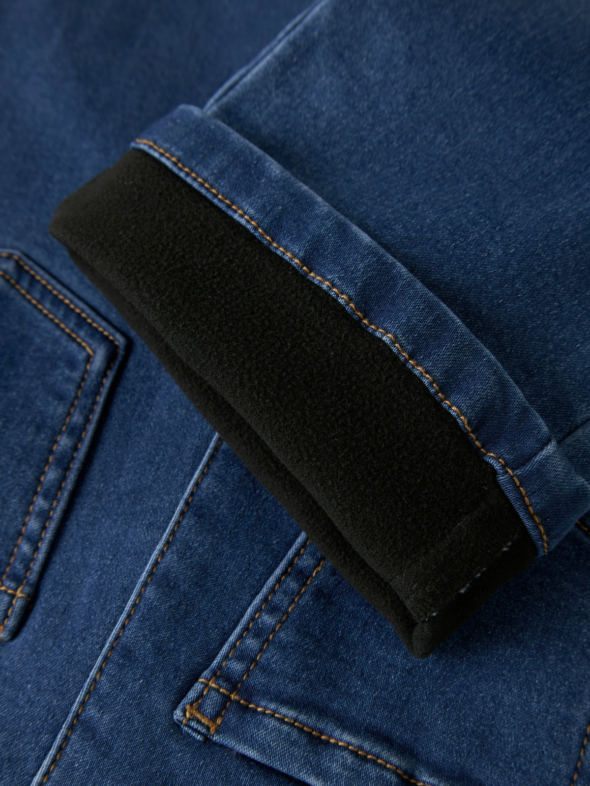 Name It Rose - Wide Fleece Jeans 6009 - Medium Blue Denim