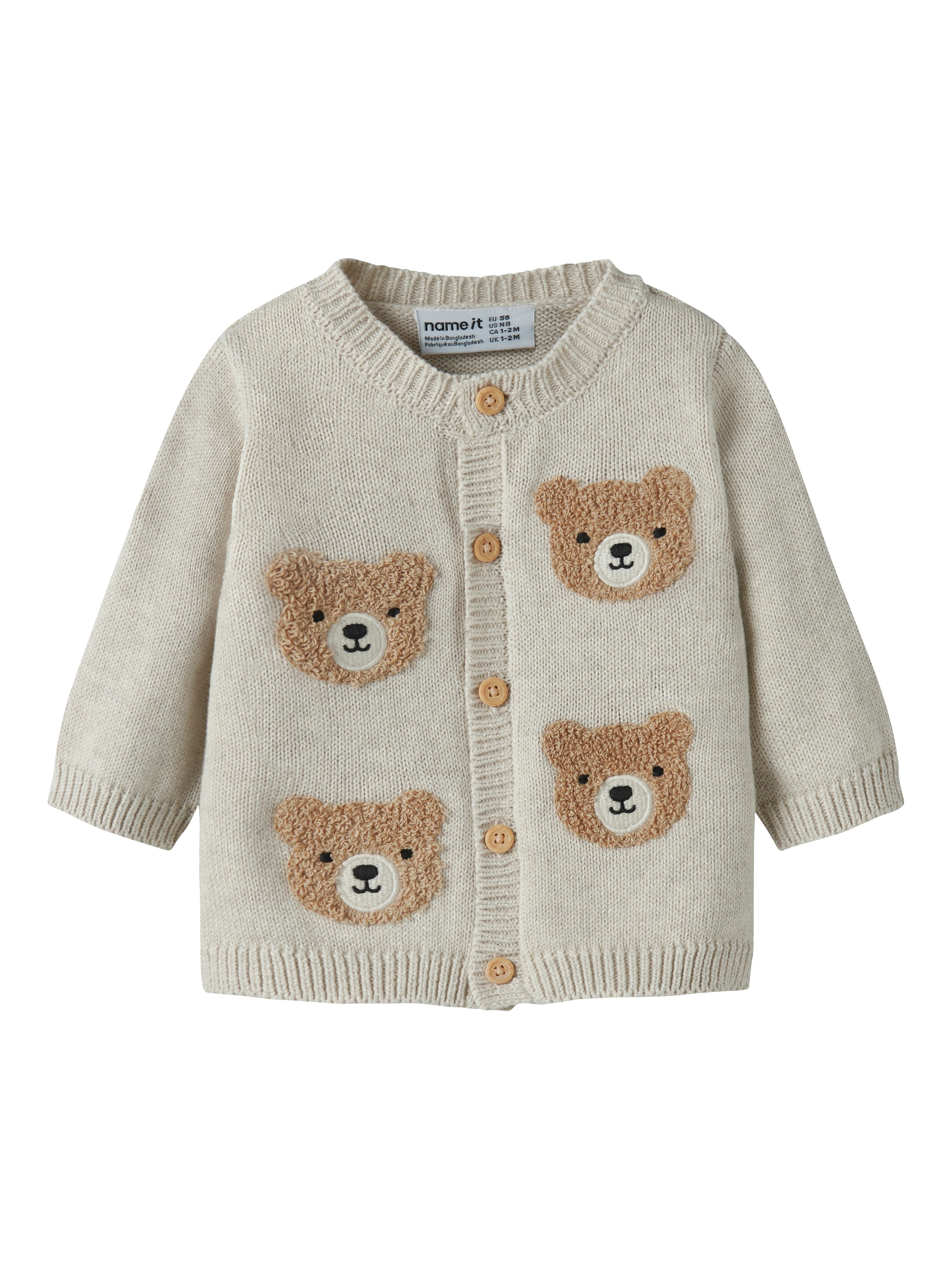 Name It Obase - LS Knit Cardigan - Peyote Melange