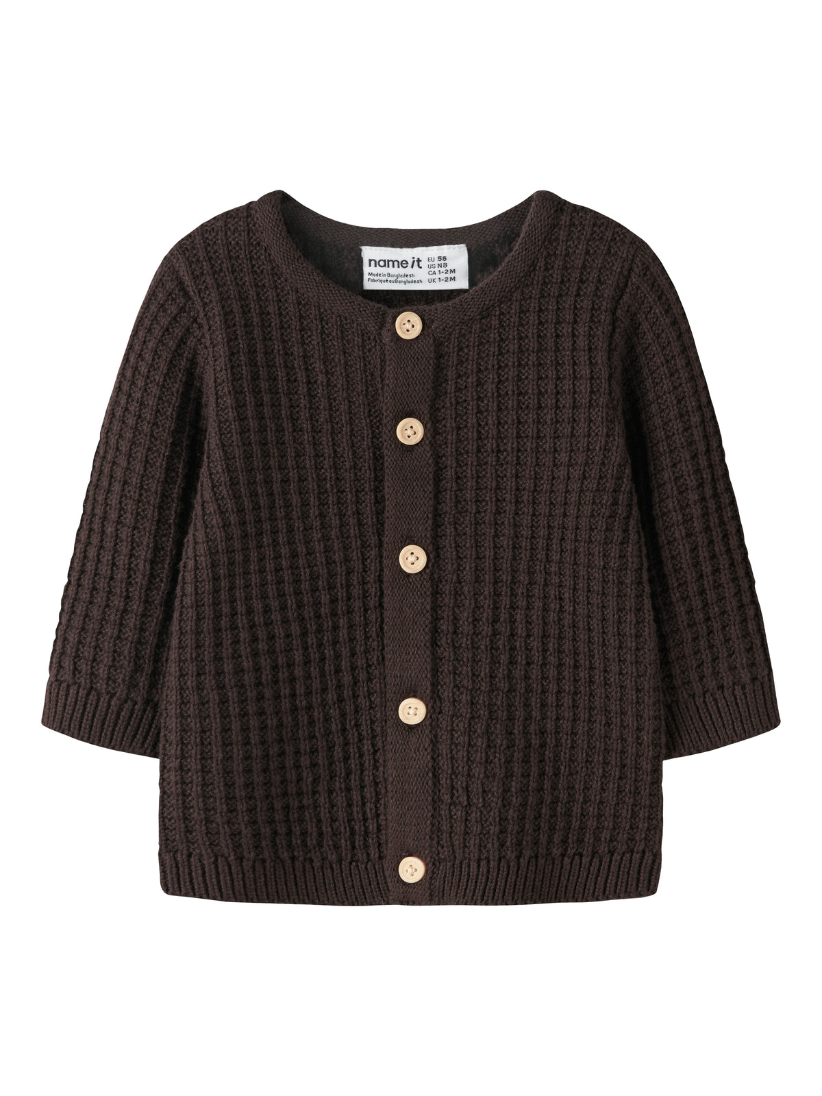 Name It Olivar - LS Knit Cardigan - Chocolate Plum