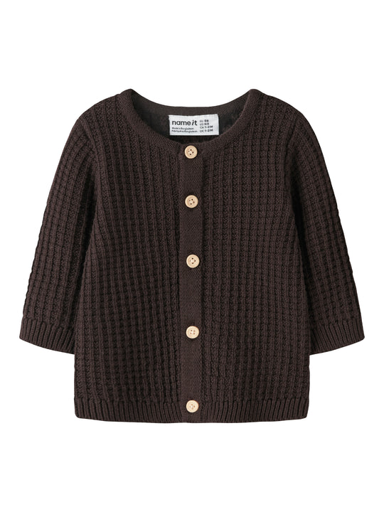 Name It Olivar - LS Knit Cardigan - Chocolate Plum