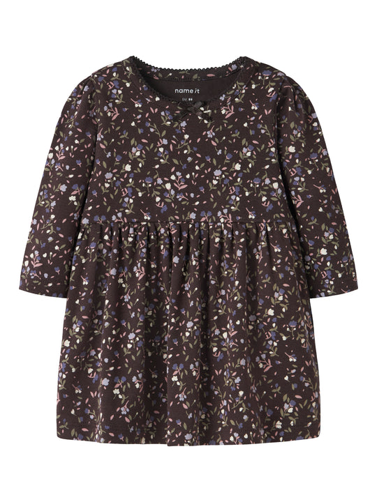 Name It Oceana- LS Dress - Chocolate Plum