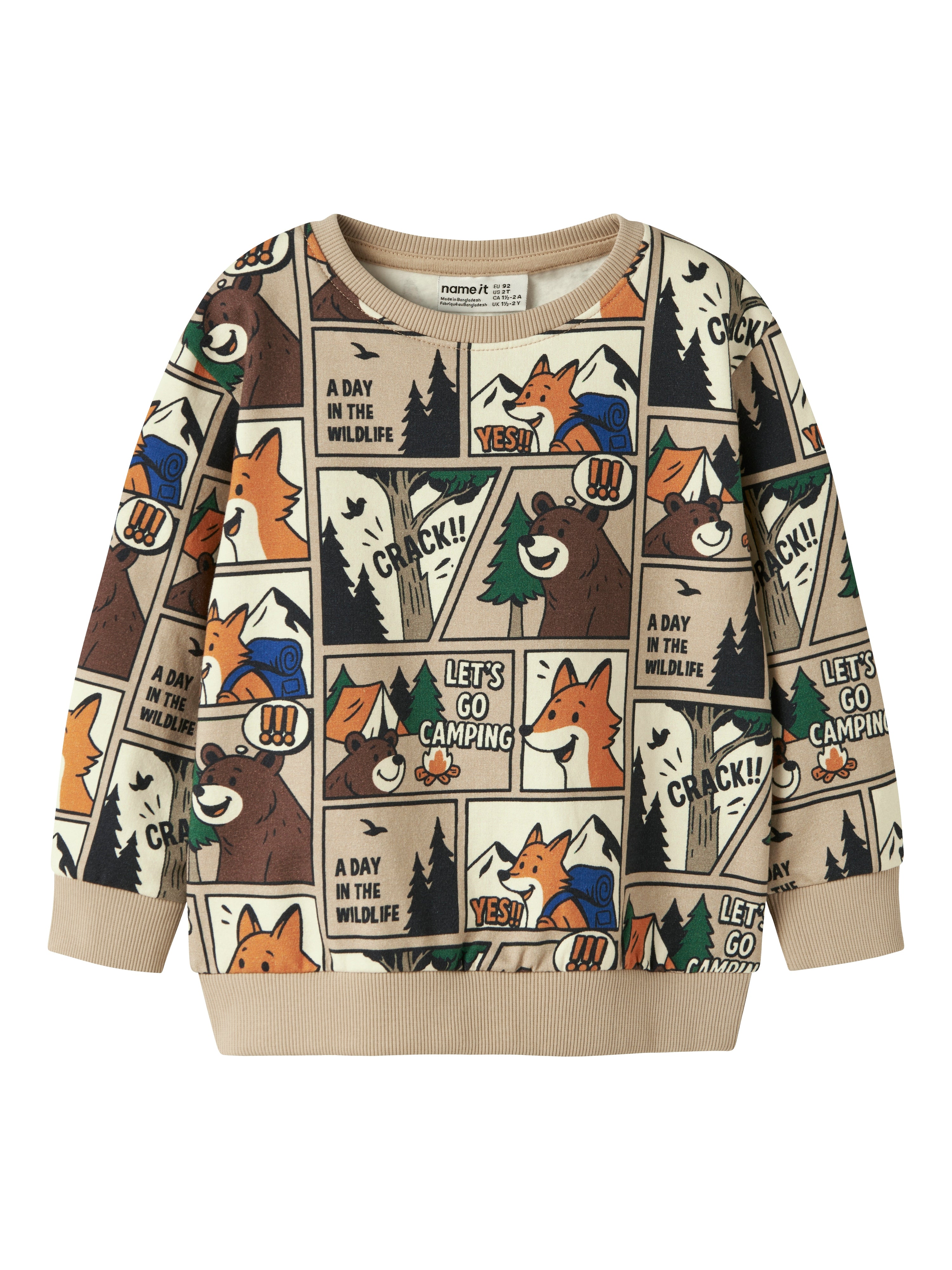 Name It - Oswaldy LS  Sweat - Sesame