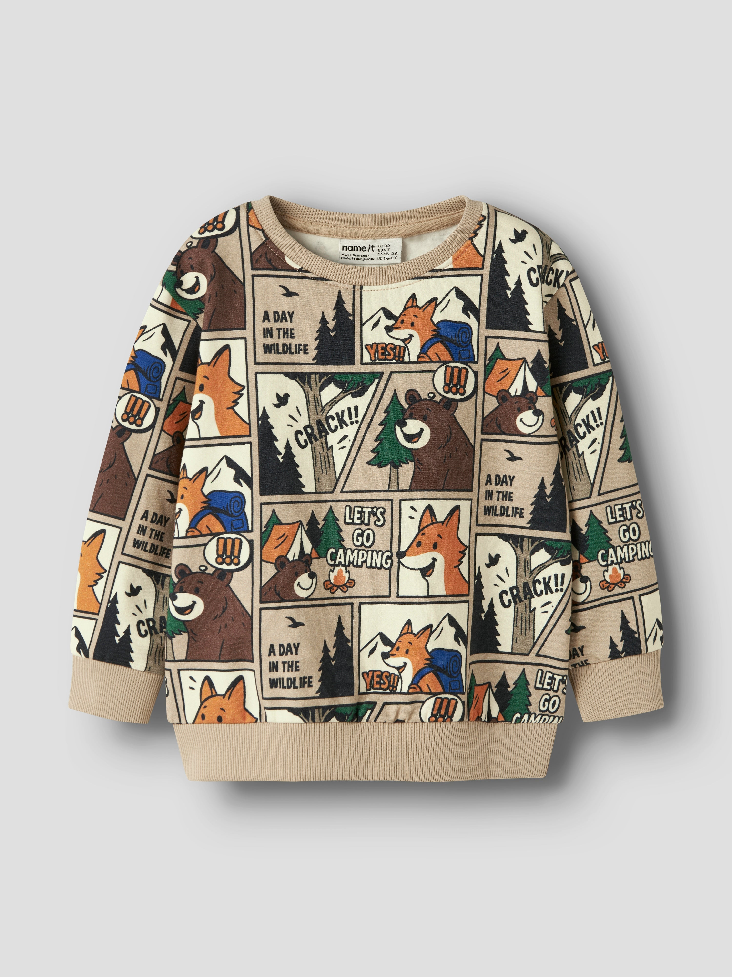 Name It - Oswaldy LS  Sweat - Sesame