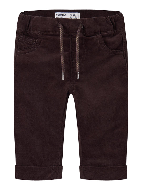 Name It Ben - Reg Cord Pant - Chocolate Plum