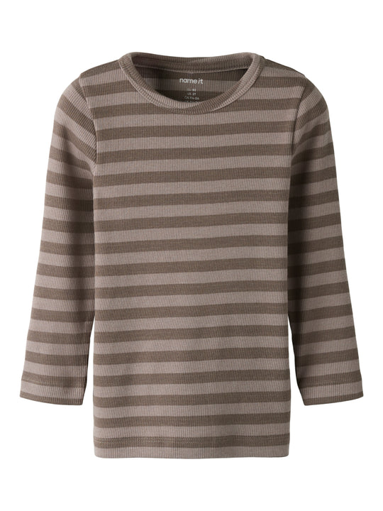 Name It Banio - Ls Shirt Noos - Morel/Satellite