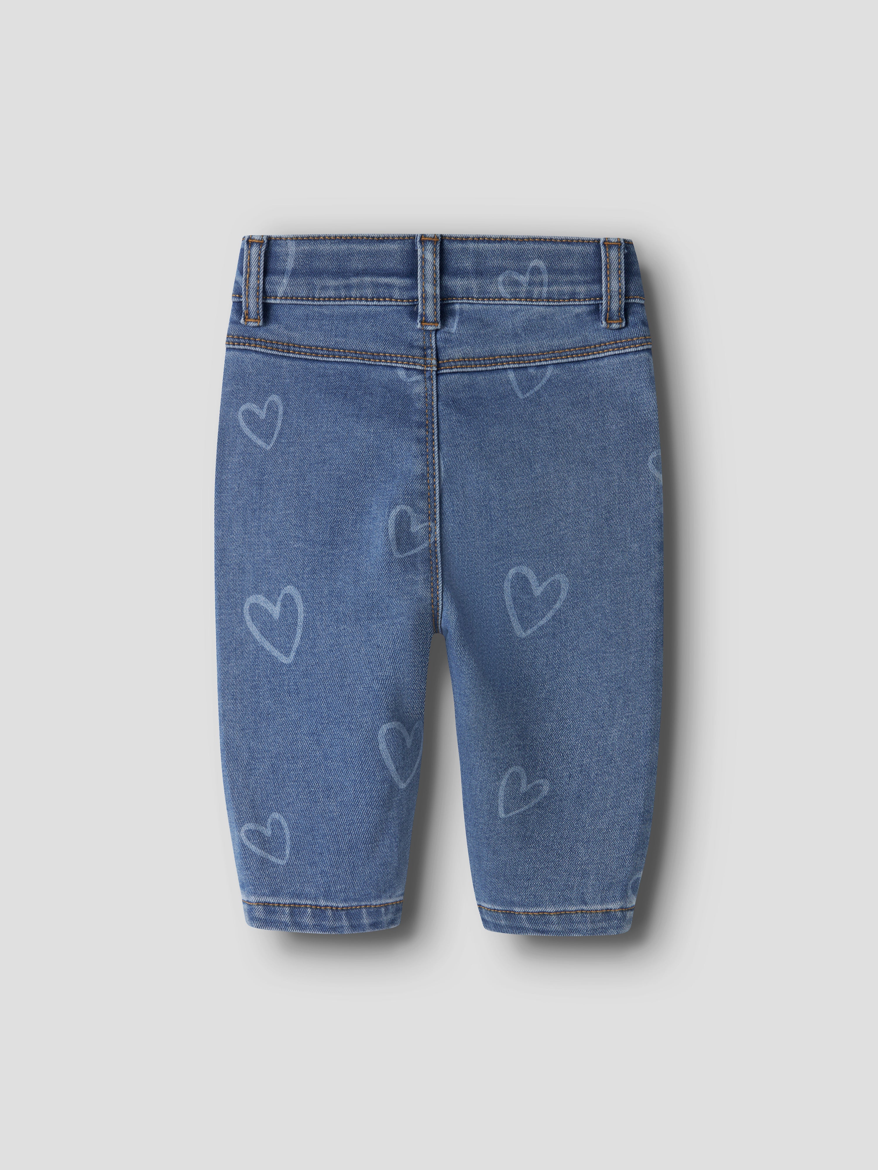 Name It Rose - Mom Jeans - Medium Blue Denim/Heart