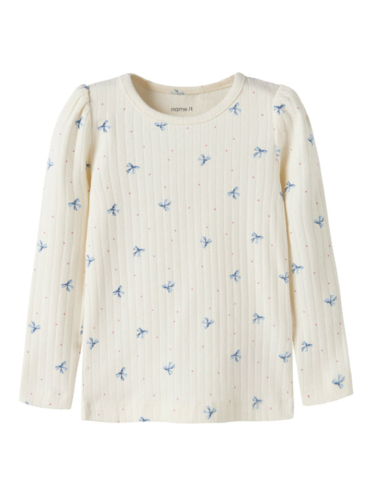 Name It Kathlen - LS Slim Top - Antique White