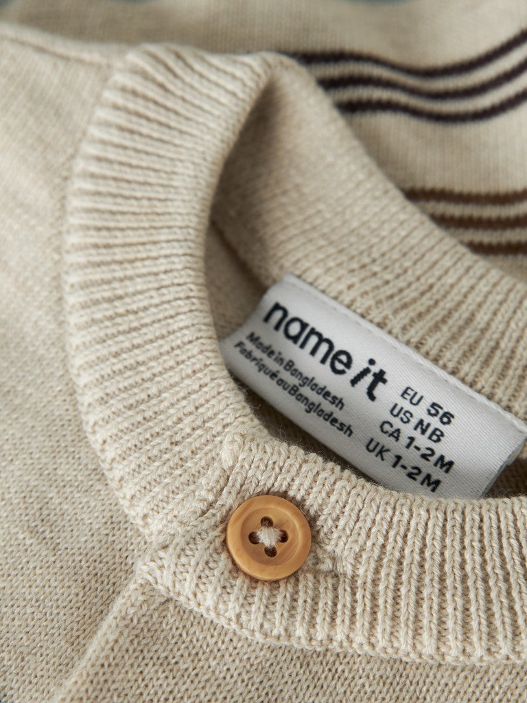 Name It Ronnys - LS Knit Cardigan - Peyote Melange