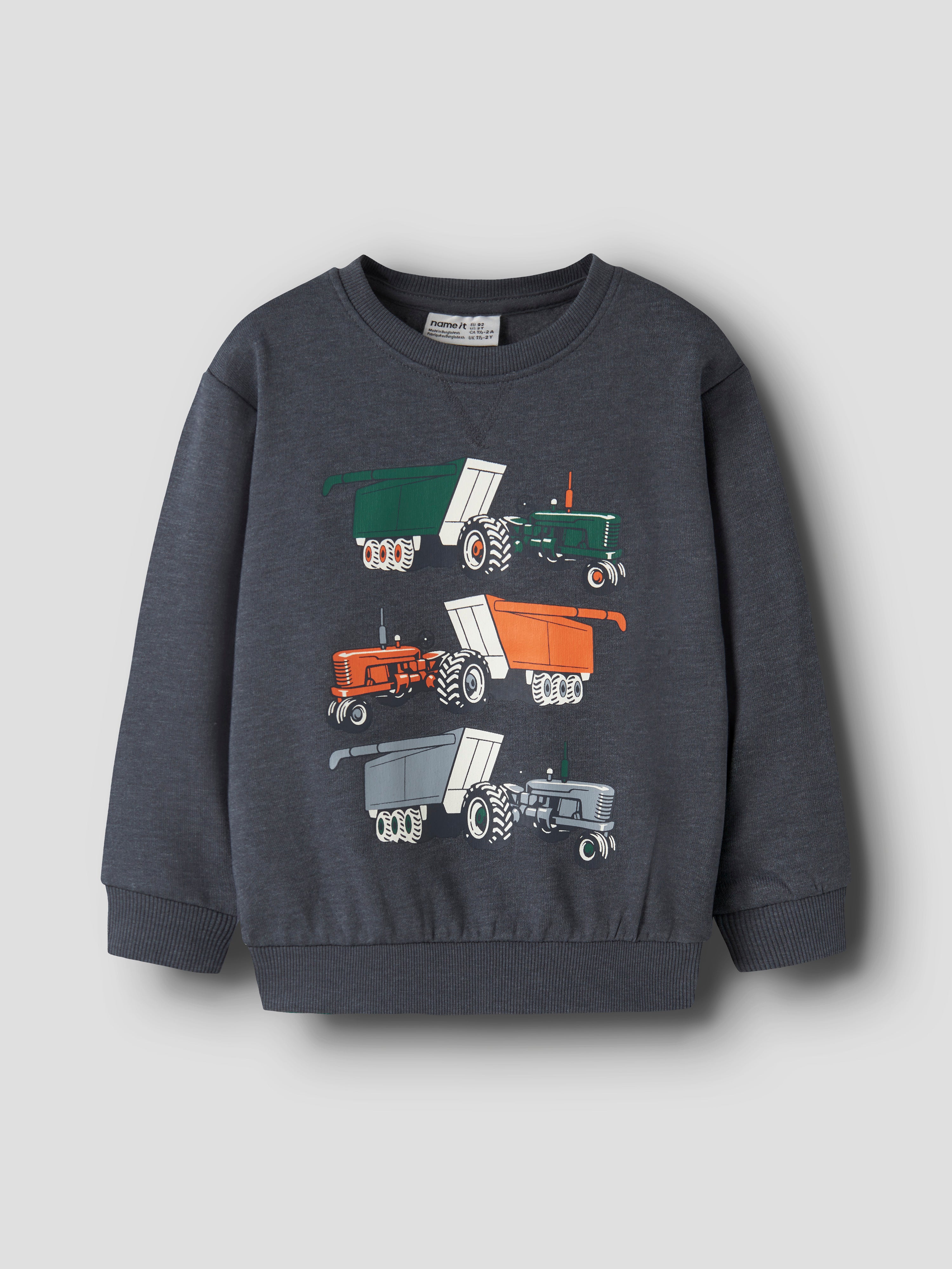 Name It - Vimo LS NREG AOP Sweat BRU - Ombre Blue / Tractors