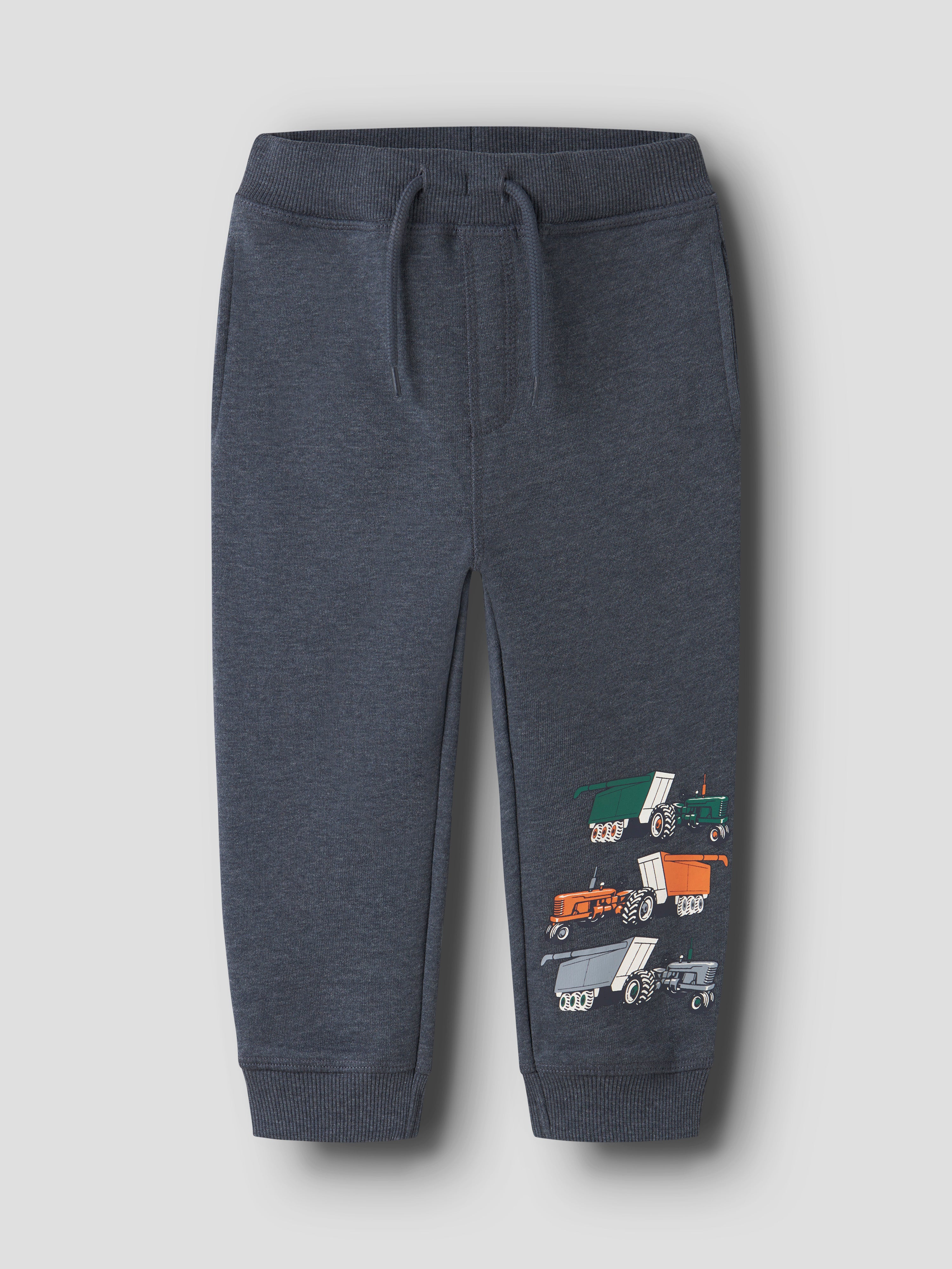 Name It - Vimo NREG AOP Swe Pant BRU - Ombre Blue / Tractors