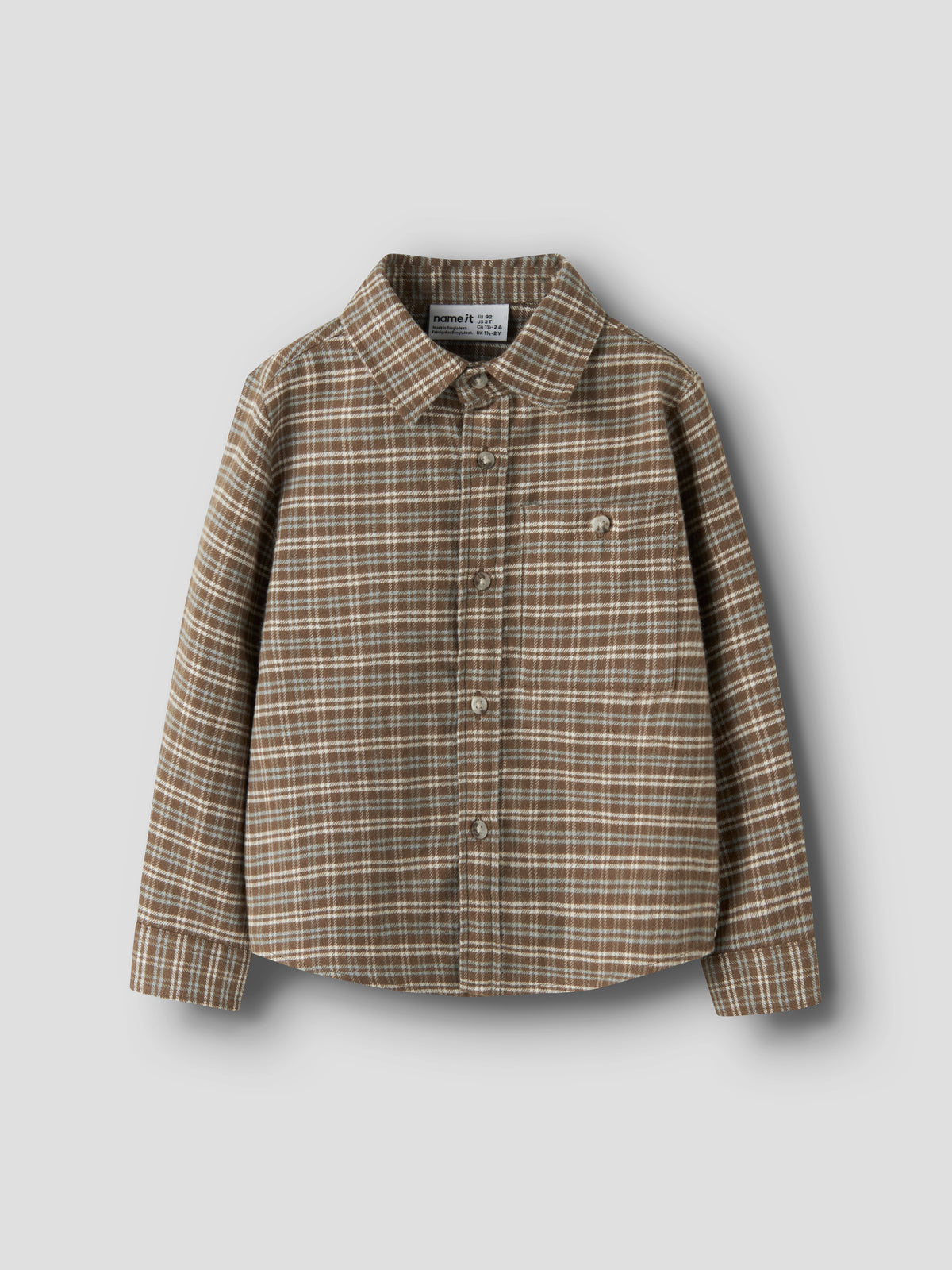 Name It Rem - LS Shirt - Sepia