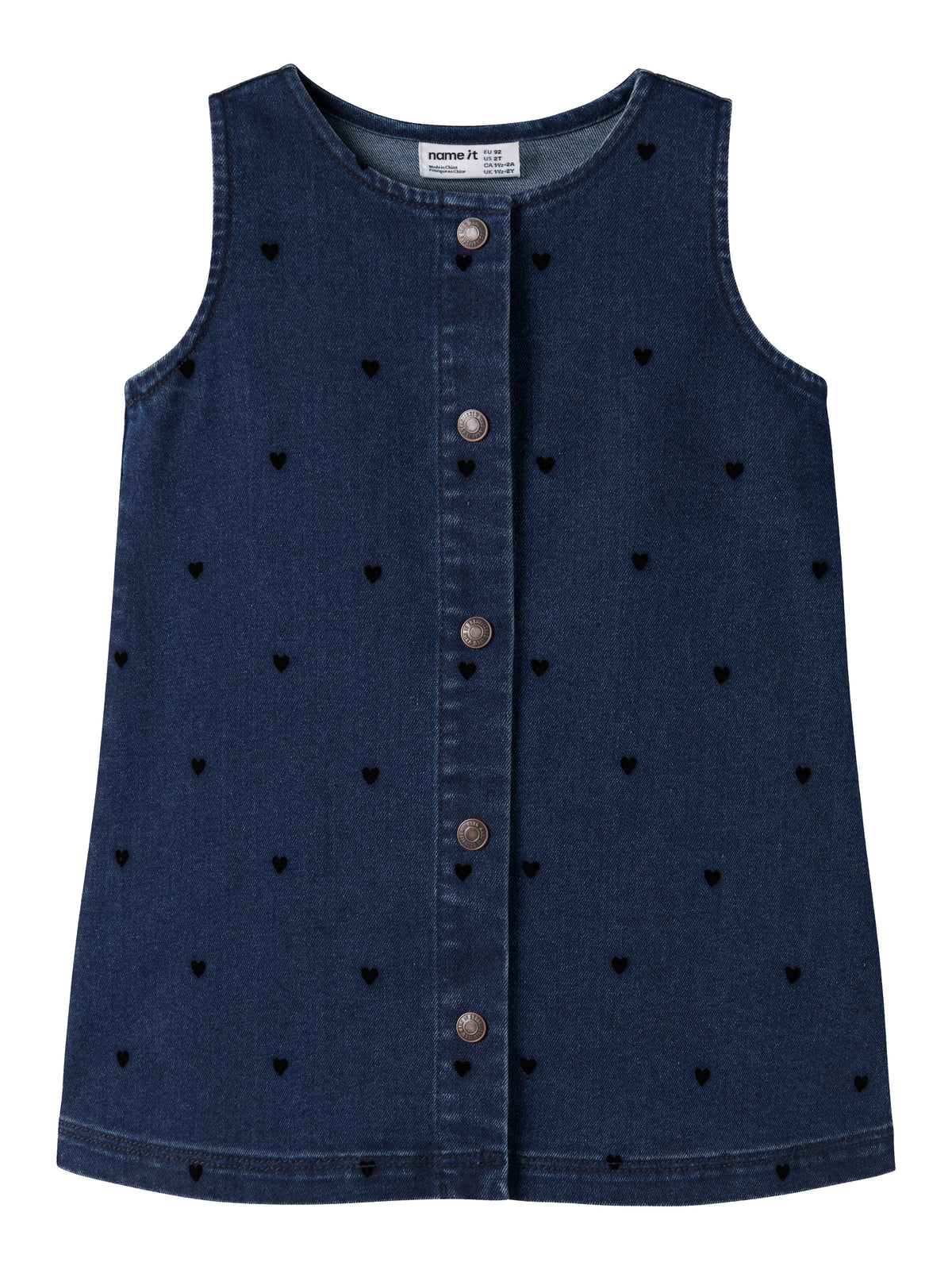 Name It Clara - SL Denim Dress 4780 - Dark Blue Denim