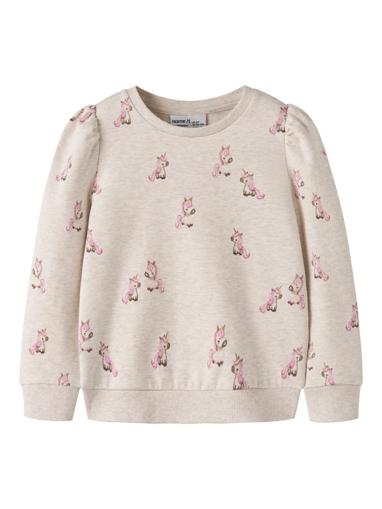 Name It Laurie - LS Sweat Shirt - Peyote Melange