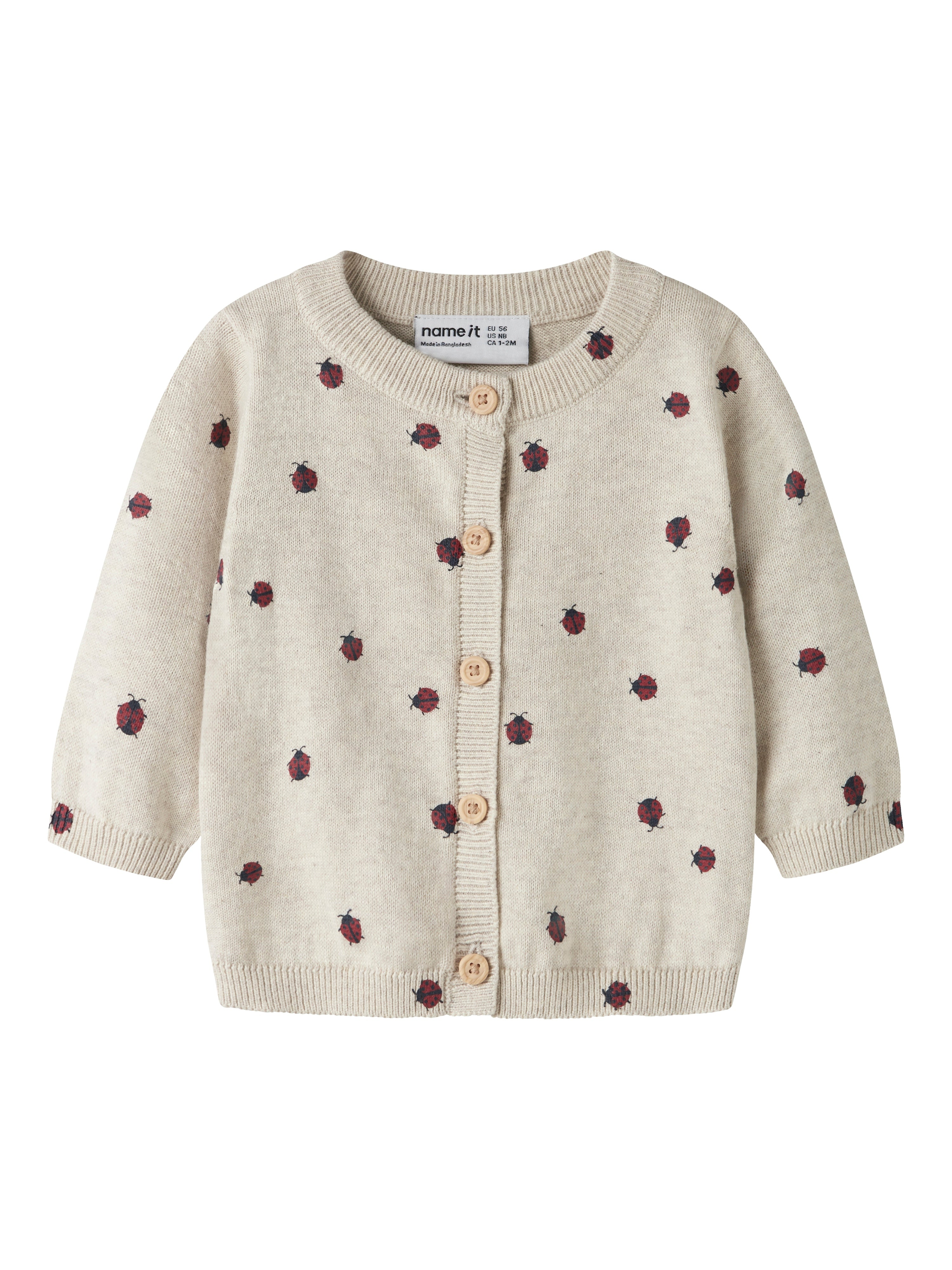 Name It Kikki - LS Knit Cardigan - Peyote Melange