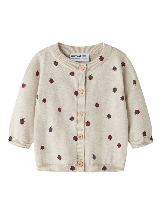 Name It Kikki - LS Knit Cardigan - Peyote Melange