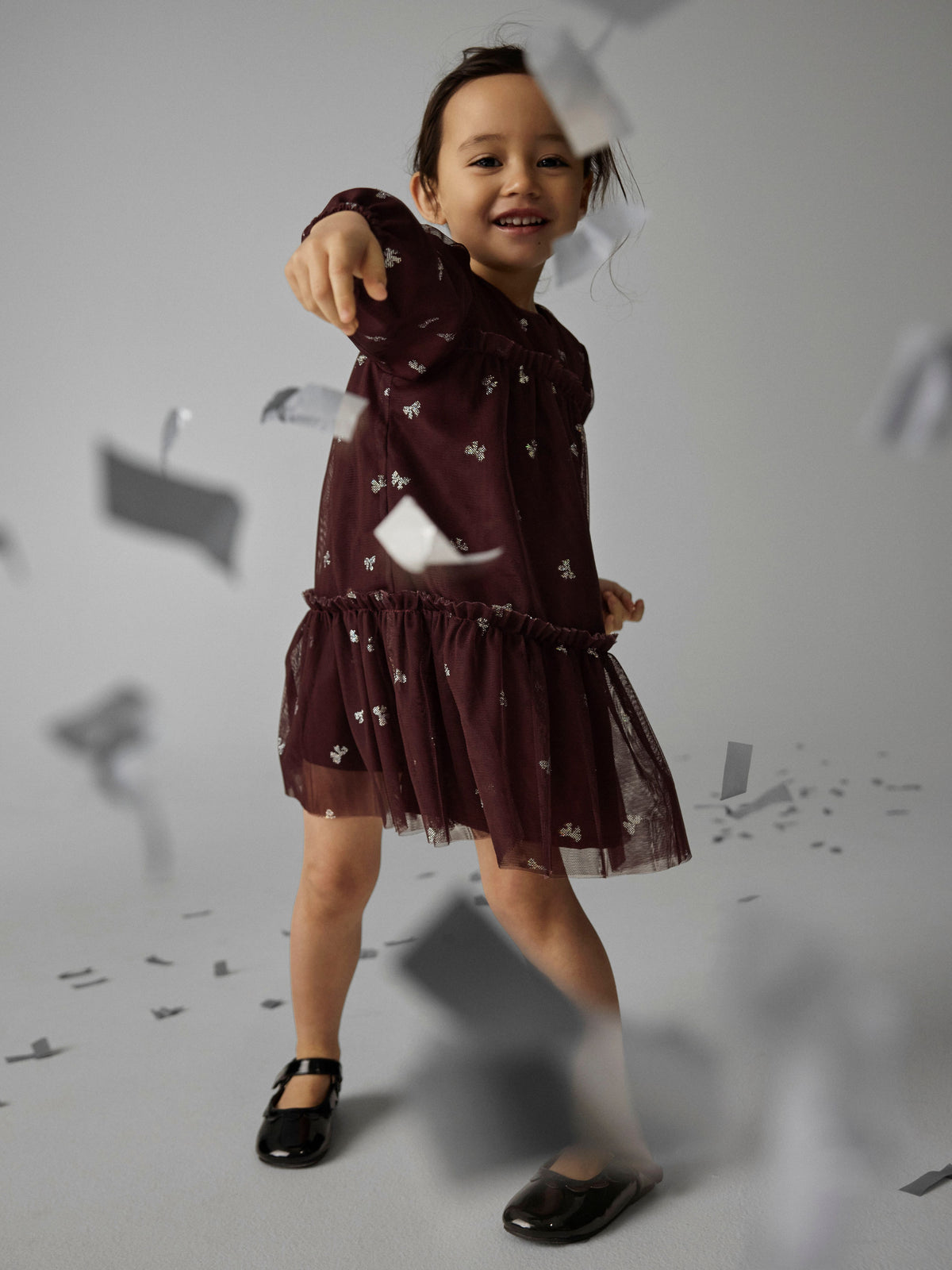 Name It Ramni - LS Dress - Catawba Grape