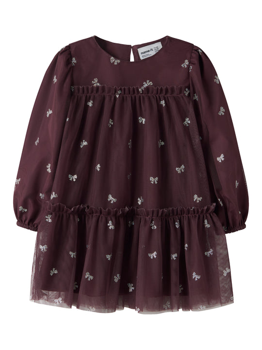 Name It Ramni - LS Dress - Catawba Grape