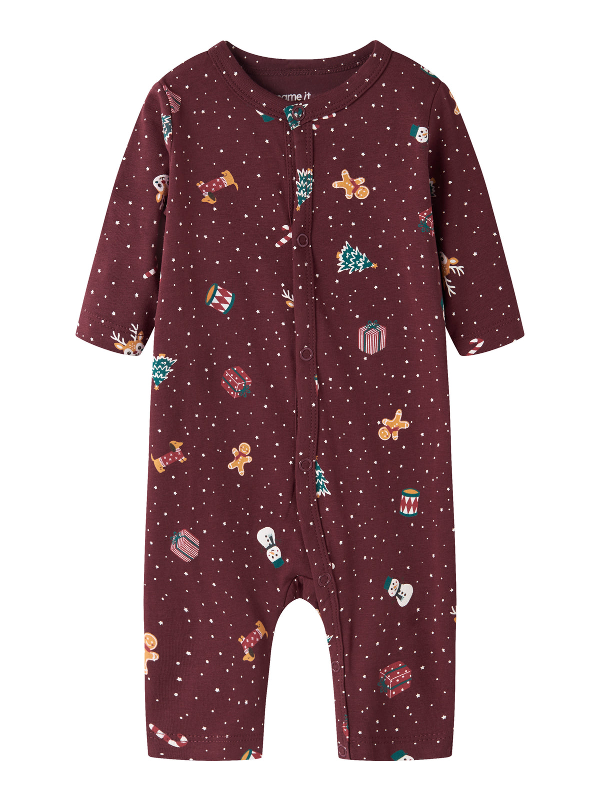 Name It Vismas Natdragt - Burgundy/Xmas