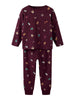 Name It Vismas - LS Nightset - Burgundy / Christmas