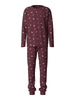 Name It Vismas - LS Nightset - Burgundy / Christmas