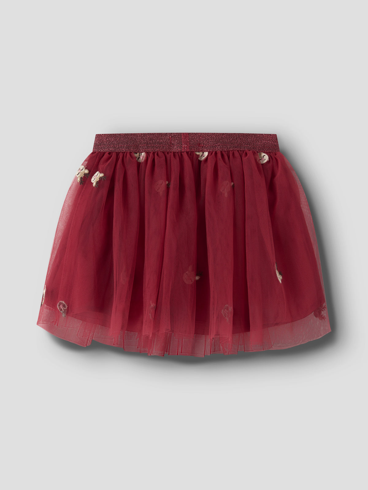 Name It Veross - Tulle Skirt - Red Dahlia / Reindeer