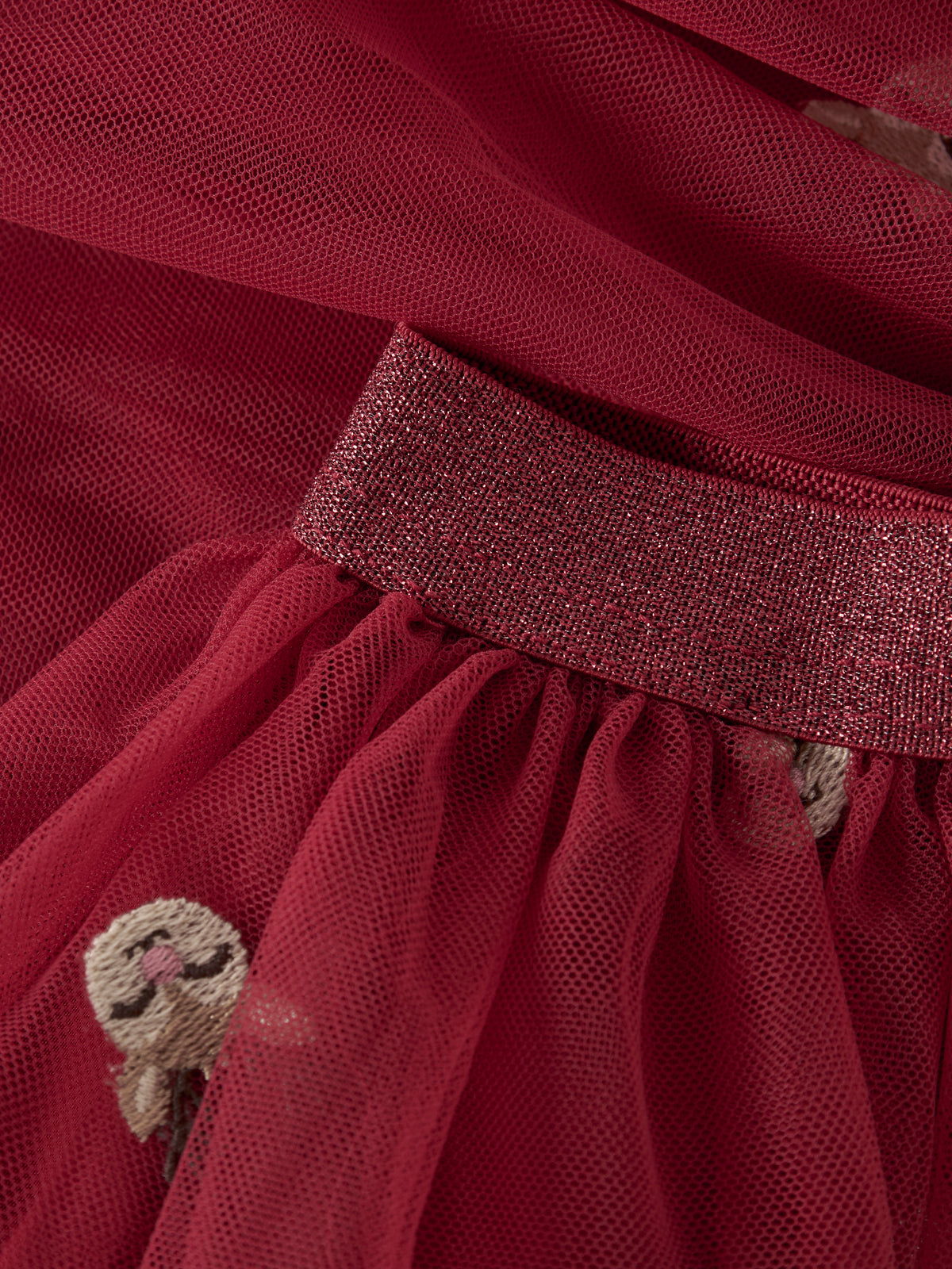 Name It Veross - Tulle Skirt - Red Dahlia / Reindeer