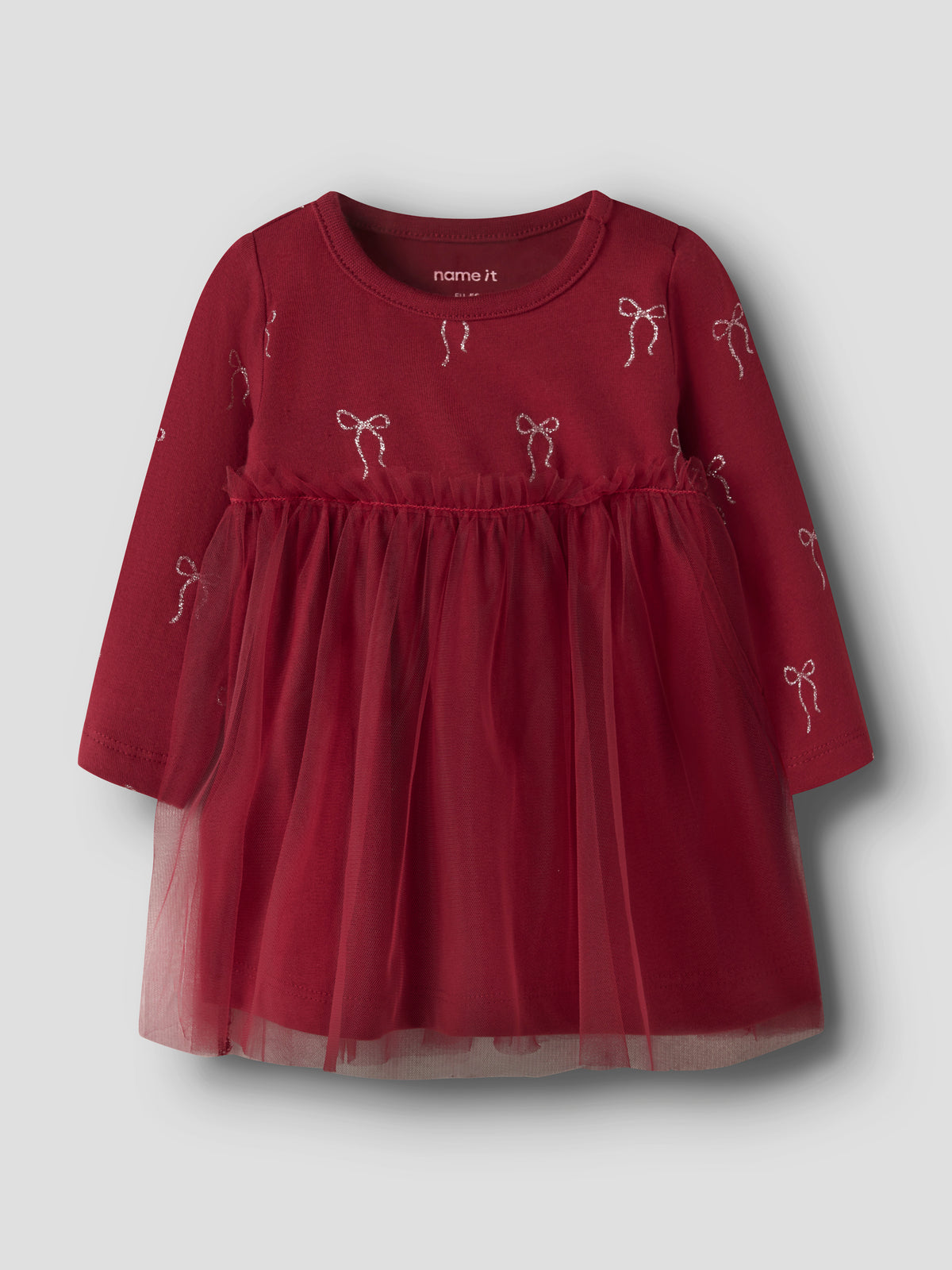 Name It Ratia - LS Dress - Red Dahlia
