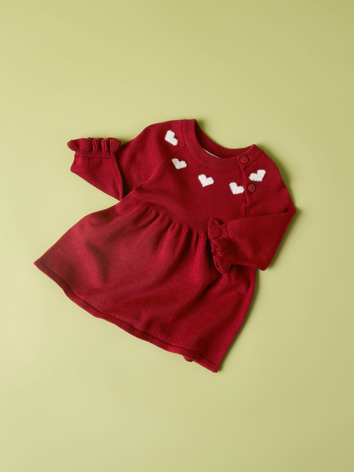 Name It Risse - LS Knit Dress - Red Dahlia