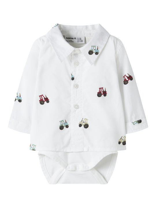 Name It Ractor - LS Bodyshirt - Bright White