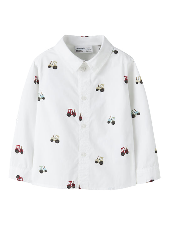 Name It Ractor - LS Shirt - Bright White