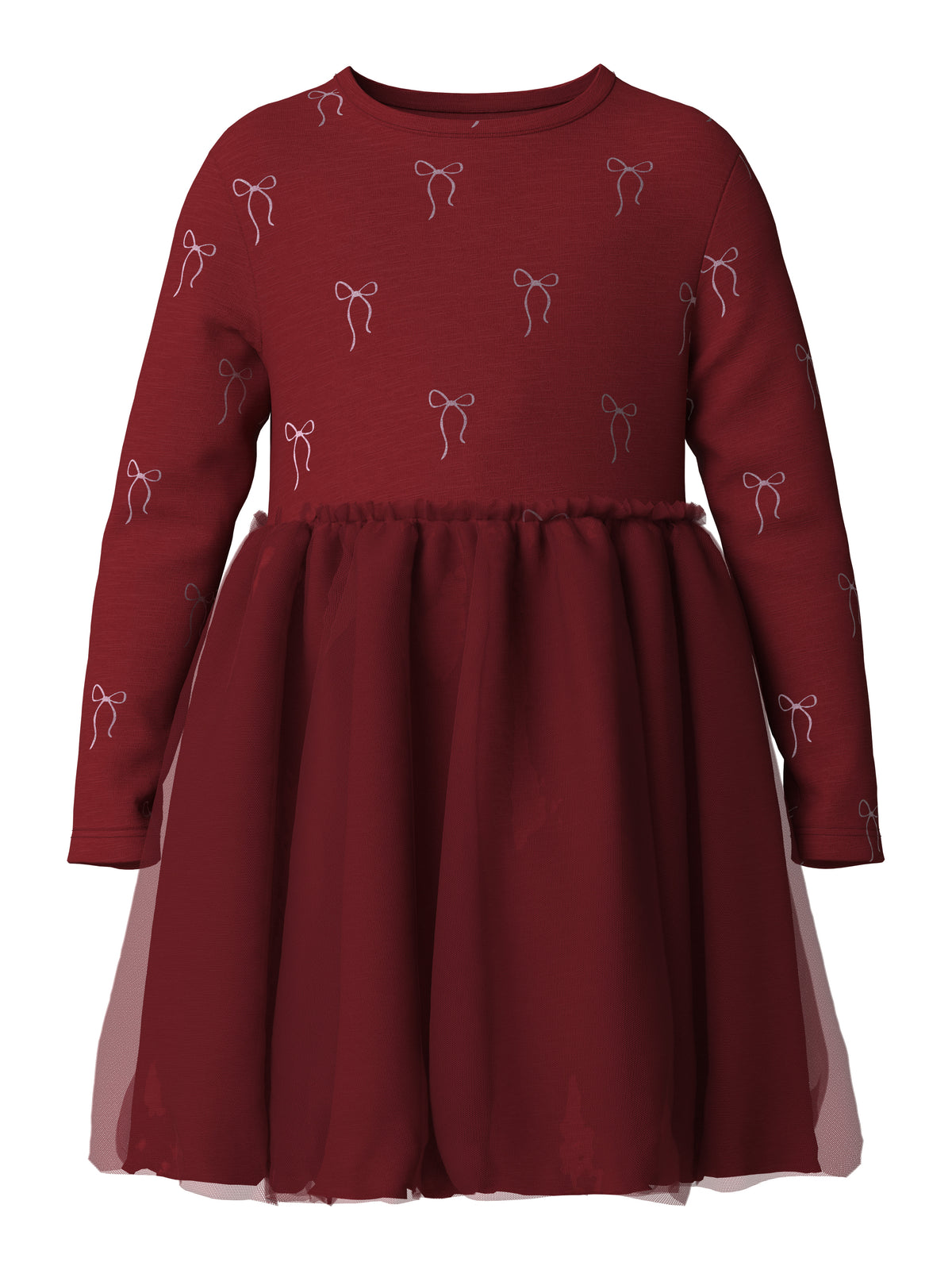Name It Ri - LS Dress - Red Dahlia