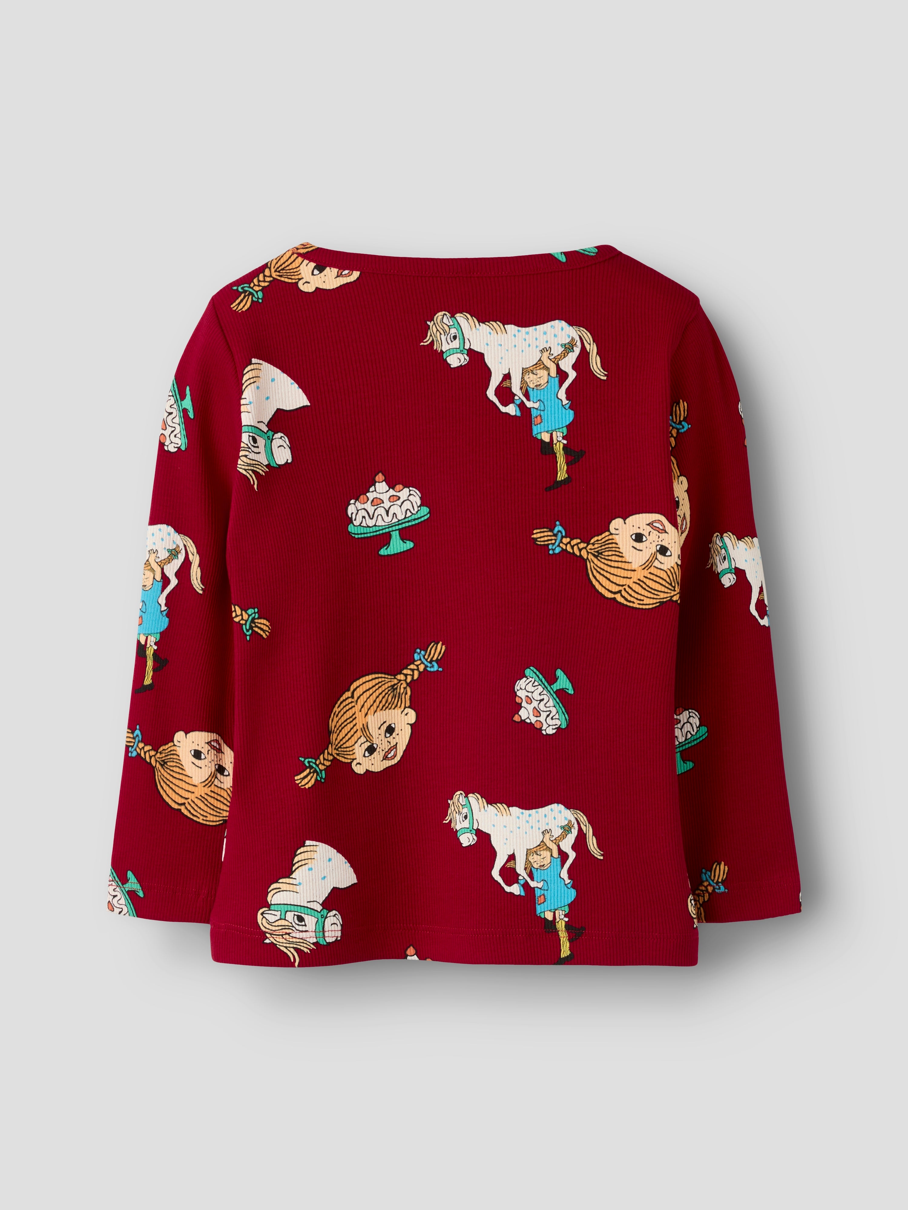 Name It Soca - Pippi LS Top - Urban Red