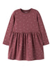Name It - Vivian LS Dress - Wild Ginger / Pink Glitter Hearts