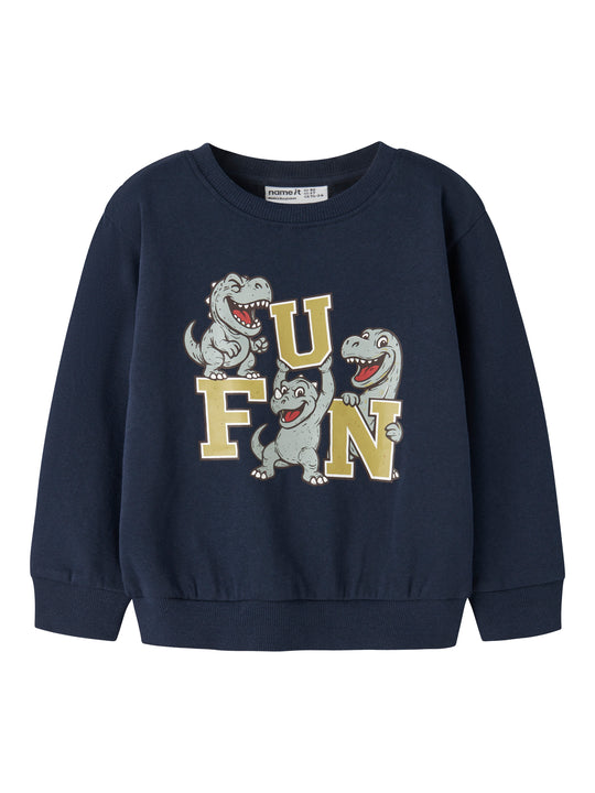 Name It Vildar - LS Sweat - Navy Blazer / Dino Fun