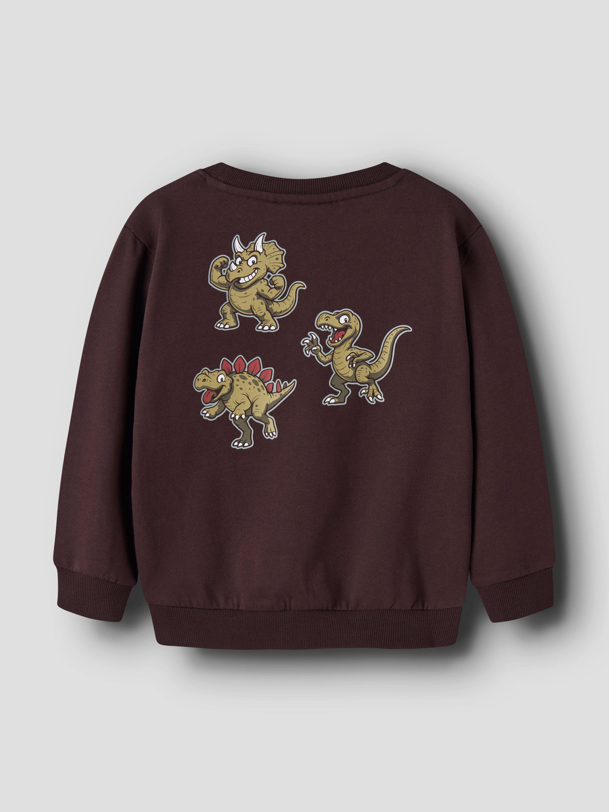 Name It Vildar - LS Sweat - Chocolate Plum / Jurassic Prankster