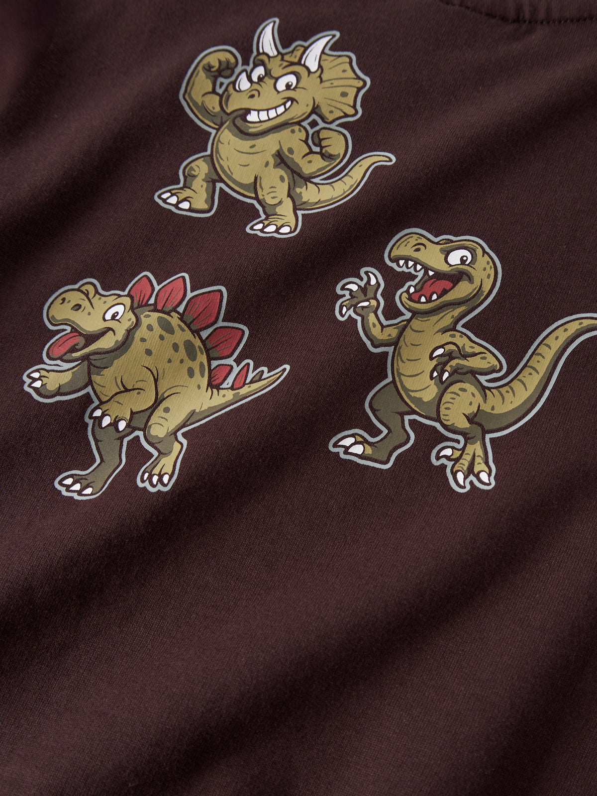 Name It Vildar - LS Sweat - Chocolate Plum / Jurassic Prankster