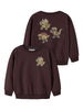 Name It Vildar - LS Sweat - Chocolate Plum / Jurassic Prankster