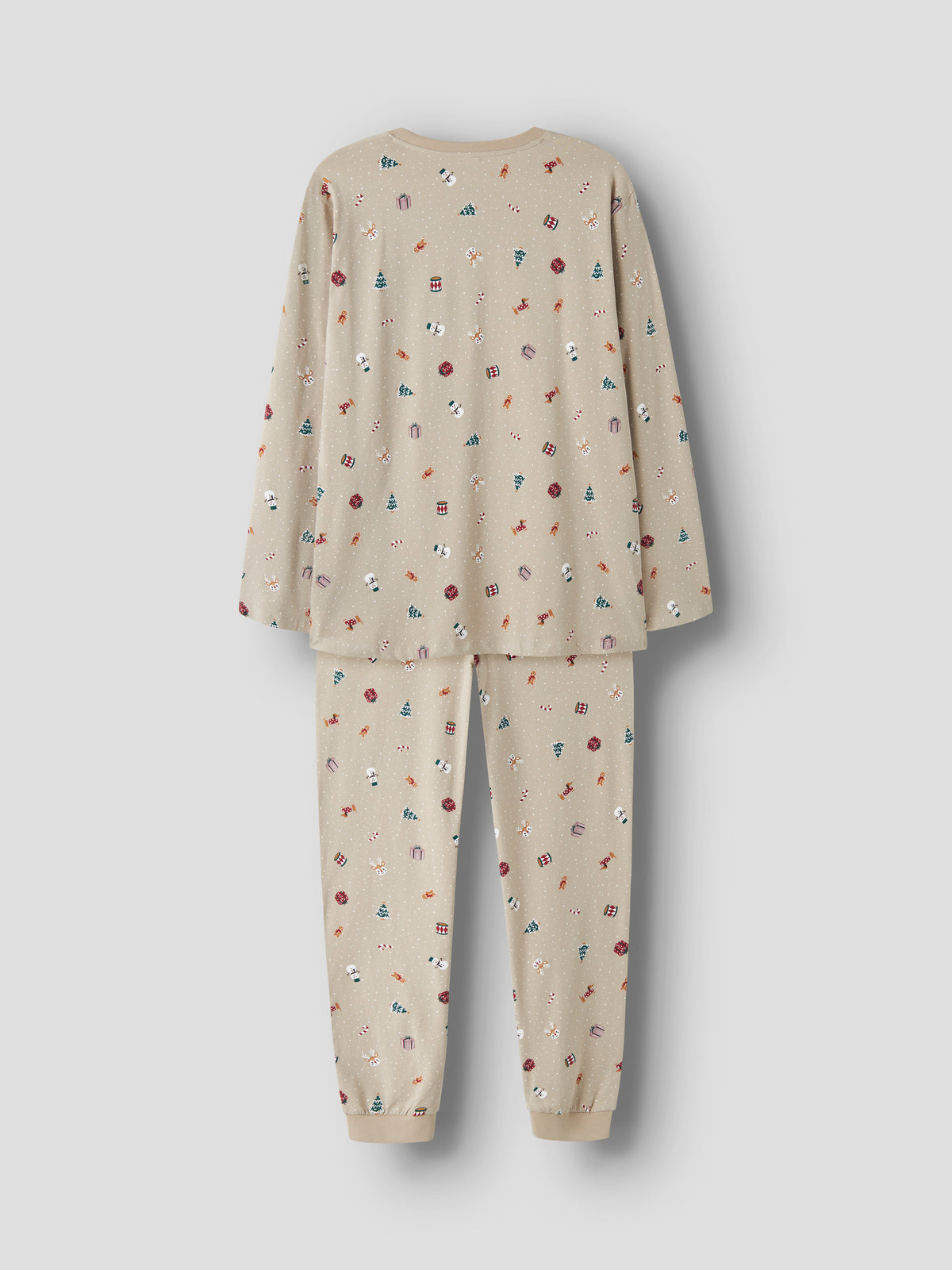 Name It Vismas - LS Nightset - Pure Cashmere / Christmas