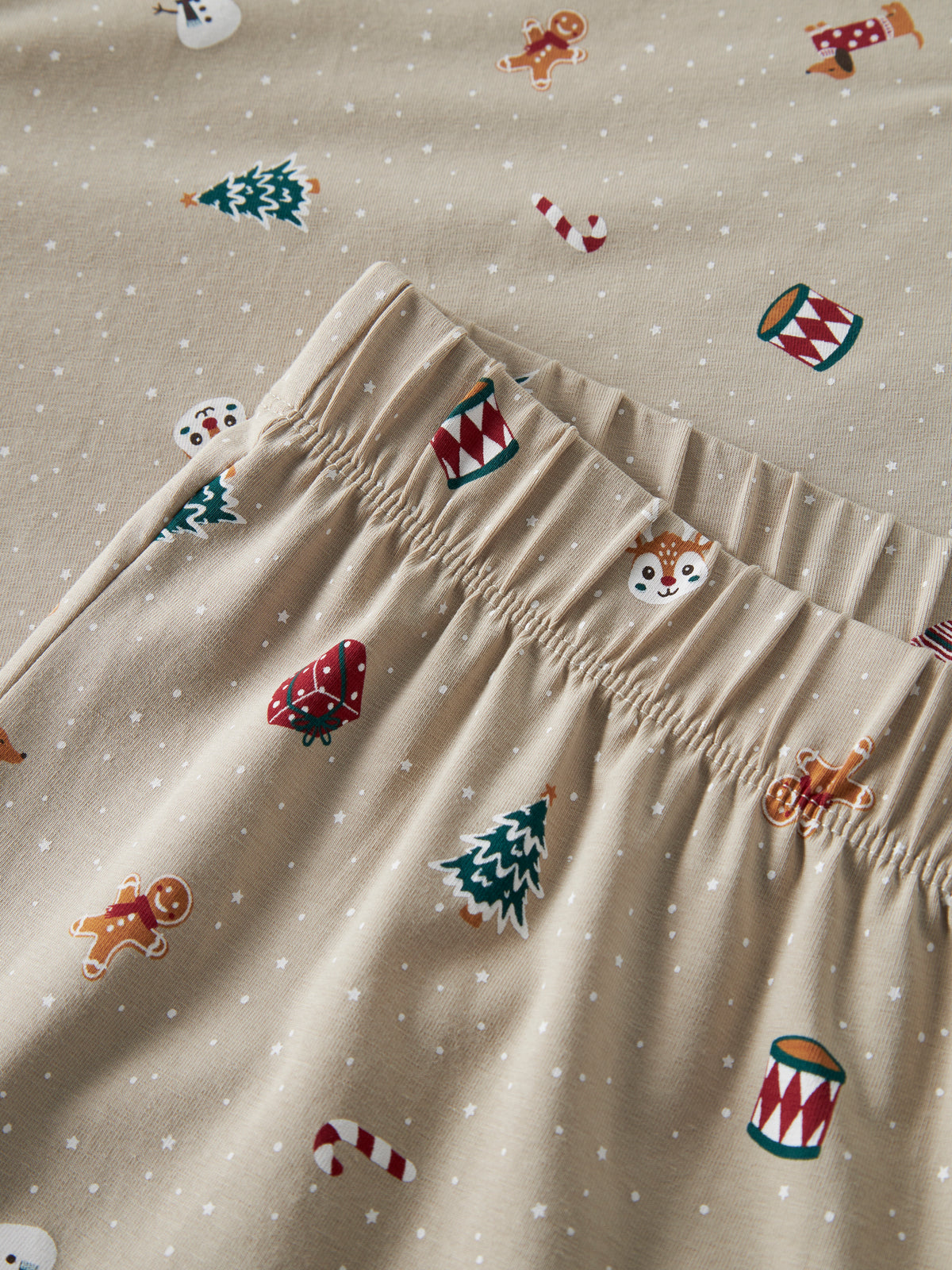 Name It Vismas - LS Nightset - Pure Cashmere / Christmas
