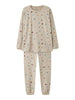 Name It Vismas - LS Nightset - Pure Cashmere / Christmas