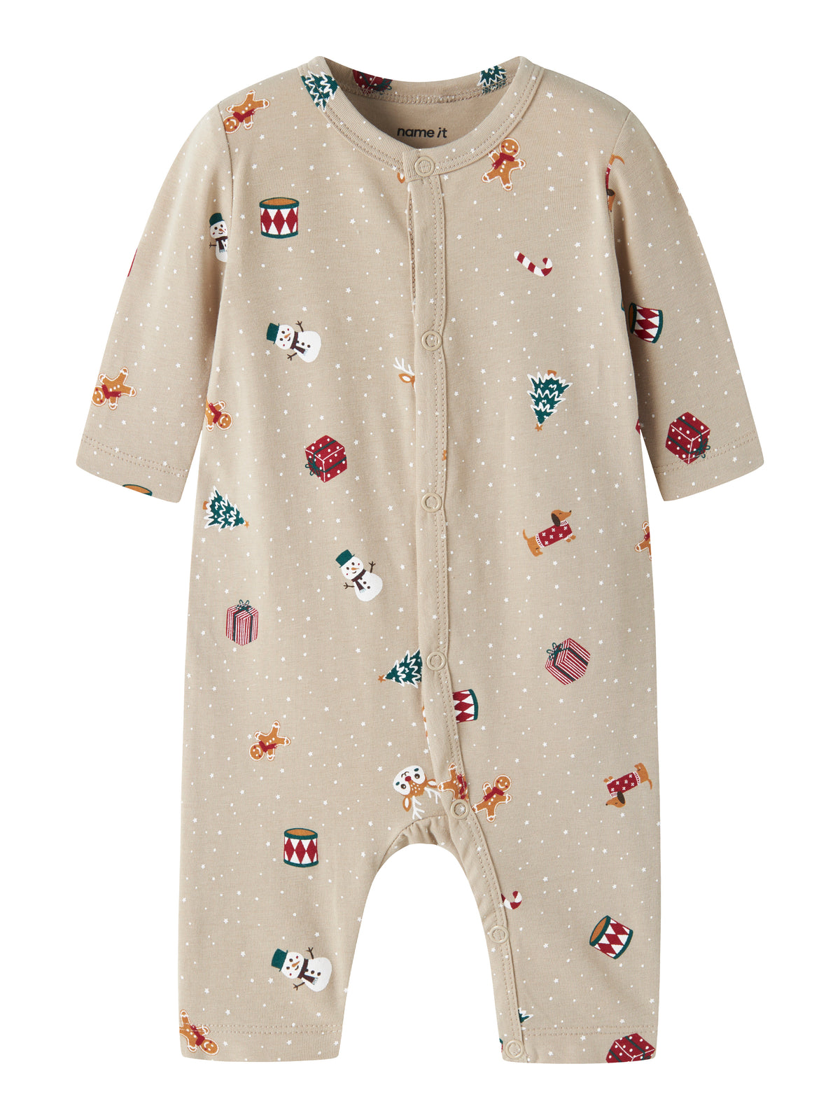 Name It Vismas - LS Nightsuit - Pure Cashmere / Christmas